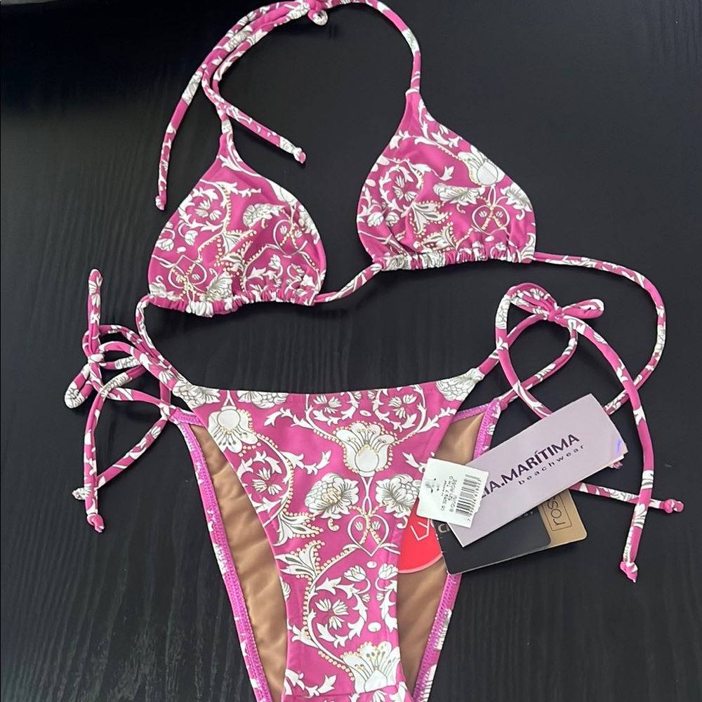 Pink Floral Bikini Set